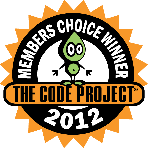 CodeProject 2012 Member's Choice Winner.